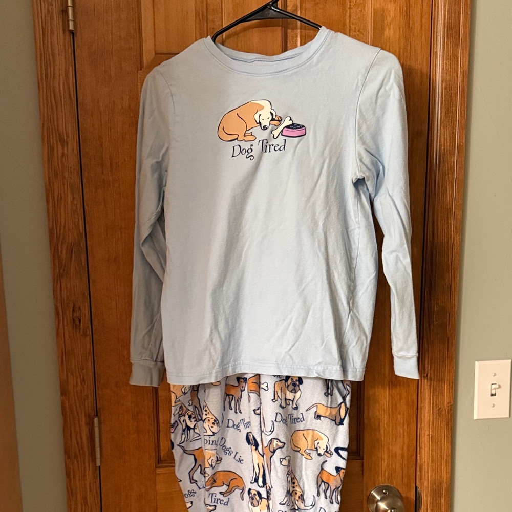 Dog Tired Pajamas - Light Blue